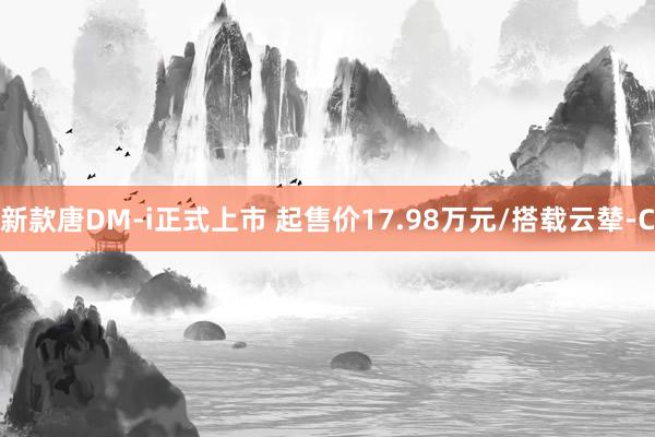 新款唐DM-i正式上市 起售价17.98万元/搭载云辇-C