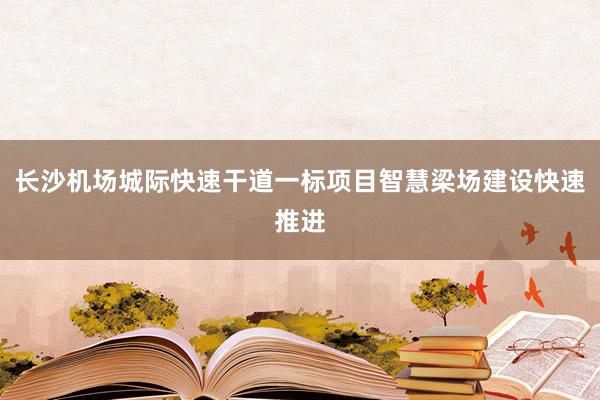 长沙机场城际快速干道一标项目智慧梁场建设快速推进