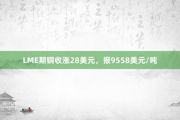 LME期铜收涨28美元，报9558美元/吨