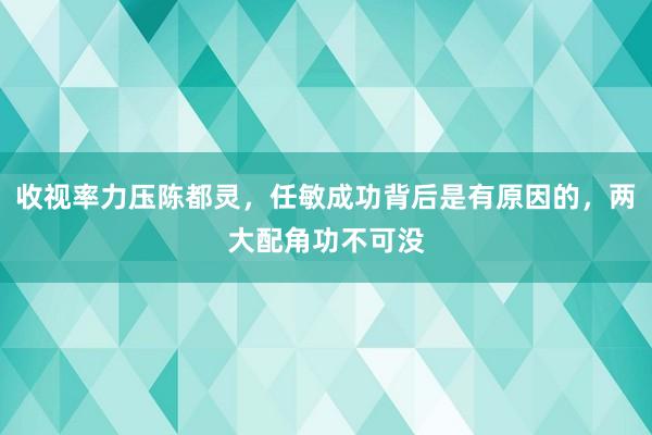 收视率力压陈都灵，任敏成功背后是有原因的，两大配角功不可没