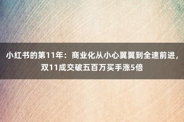 小红书的第11年：商业化从小心翼翼到全速前进，双11成交破五百万买手涨5倍