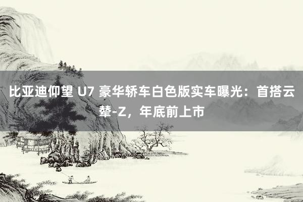 比亚迪仰望 U7 豪华轿车白色版实车曝光：首搭云辇-Z，年底前上市