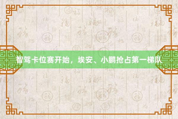 智驾卡位赛开始，埃安、小鹏抢占第一梯队