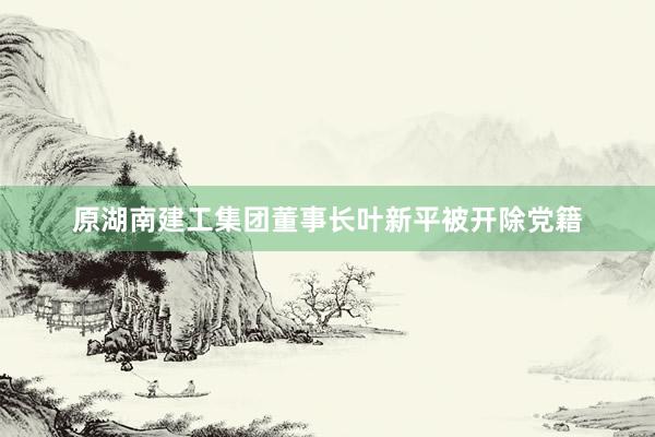 原湖南建工集团董事长叶新平被开除党籍