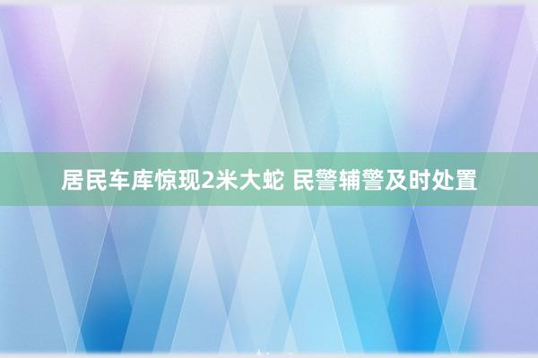 居民车库惊现2米大蛇 民警辅警及时处置