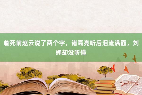 临死前赵云说了两个字，诸葛亮听后泪流满面，刘婵却没听懂