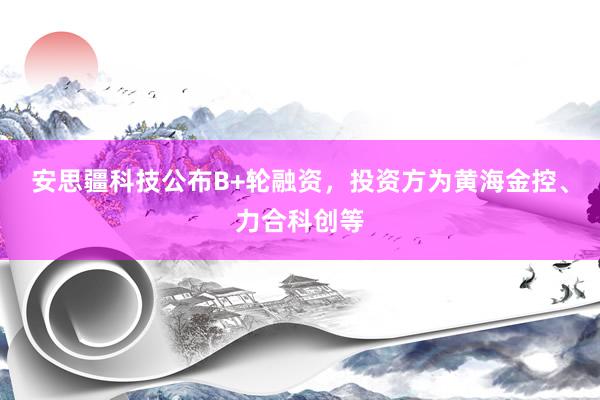 安思疆科技公布B+轮融资，投资方为黄海金控、力合科创等