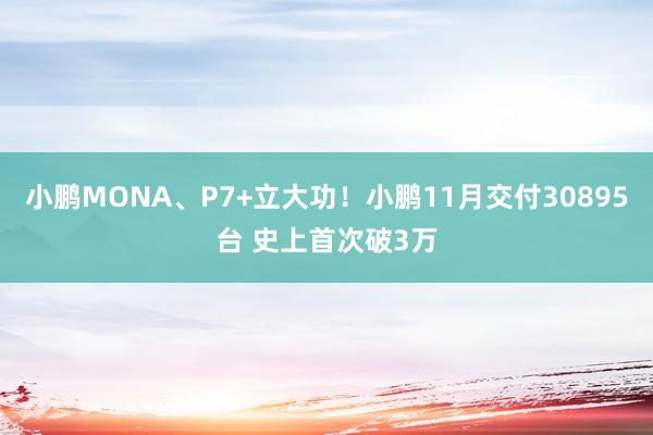 小鹏MONA、P7+立大功！小鹏11月交付30895台 史上首次破3万