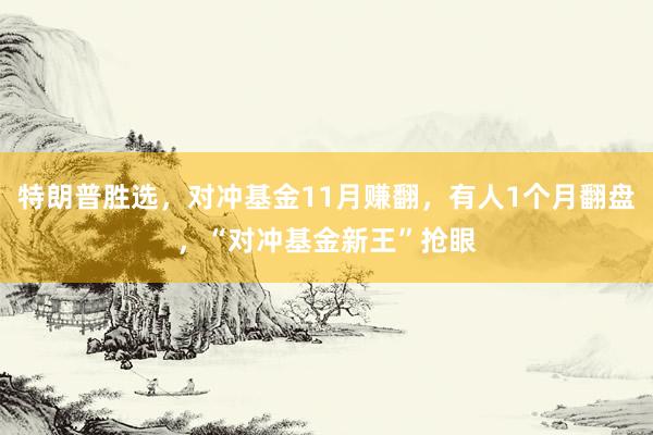 特朗普胜选，对冲基金11月赚翻，有人1个月翻盘，“对冲基金新王”抢眼