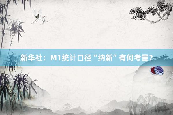 新华社：M1统计口径“纳新”有何考量？