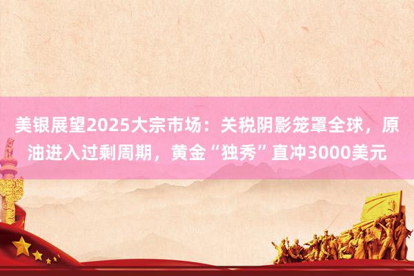 美银展望2025大宗市场：关税阴影笼罩全球，原油进入过剩周期，黄金“独秀”直冲3000美元