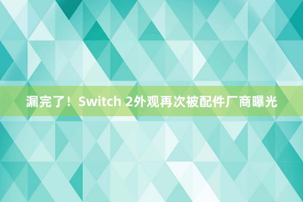 漏完了！Switch 2外观再次被配件厂商曝光